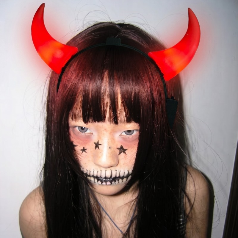 Diy Halloween Electronics - Tiara de Chifres de Diabo LED,
