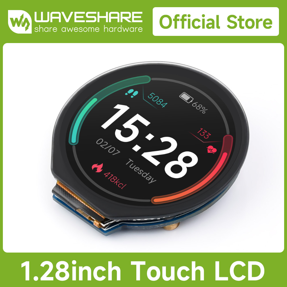 I2C Lcd Display - Módulo de exibição LCD redondo Waveshare