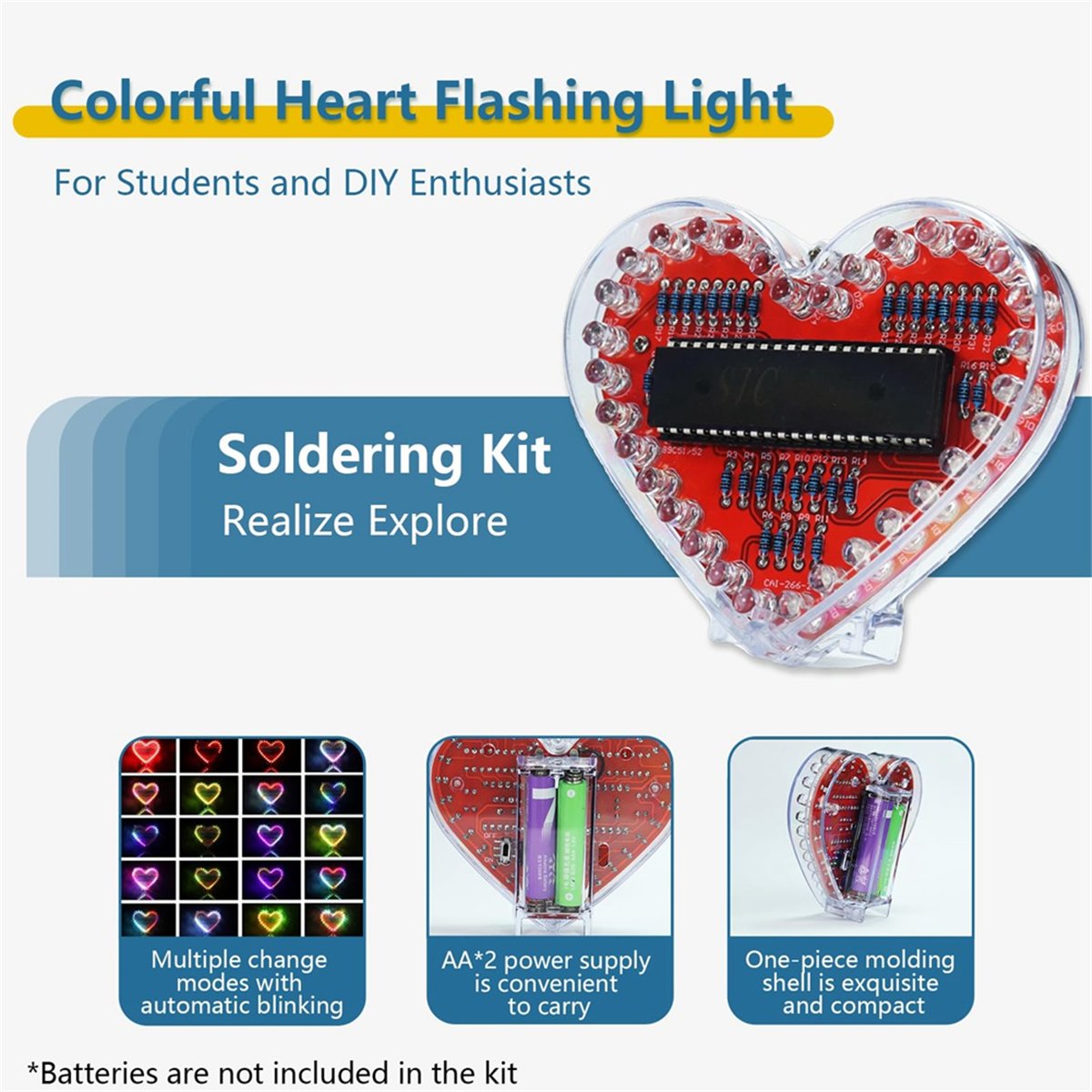 Diy Electronics Projects For Beginners - Kit de Prática de Soldagem DT262,