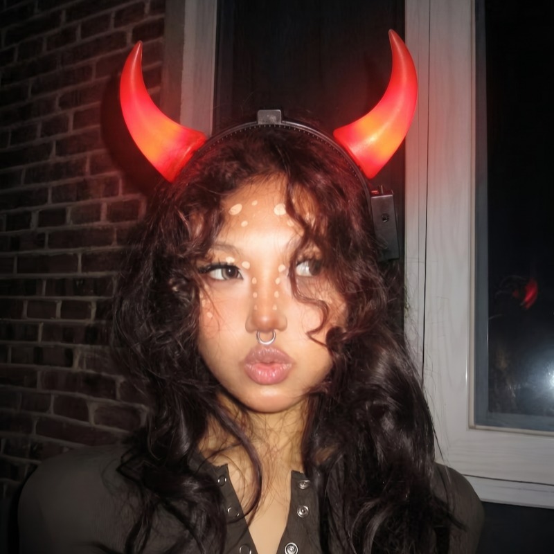 Tiara de Chifres de Diabo LED, - Diy Halloween Electronics avaliação e preço