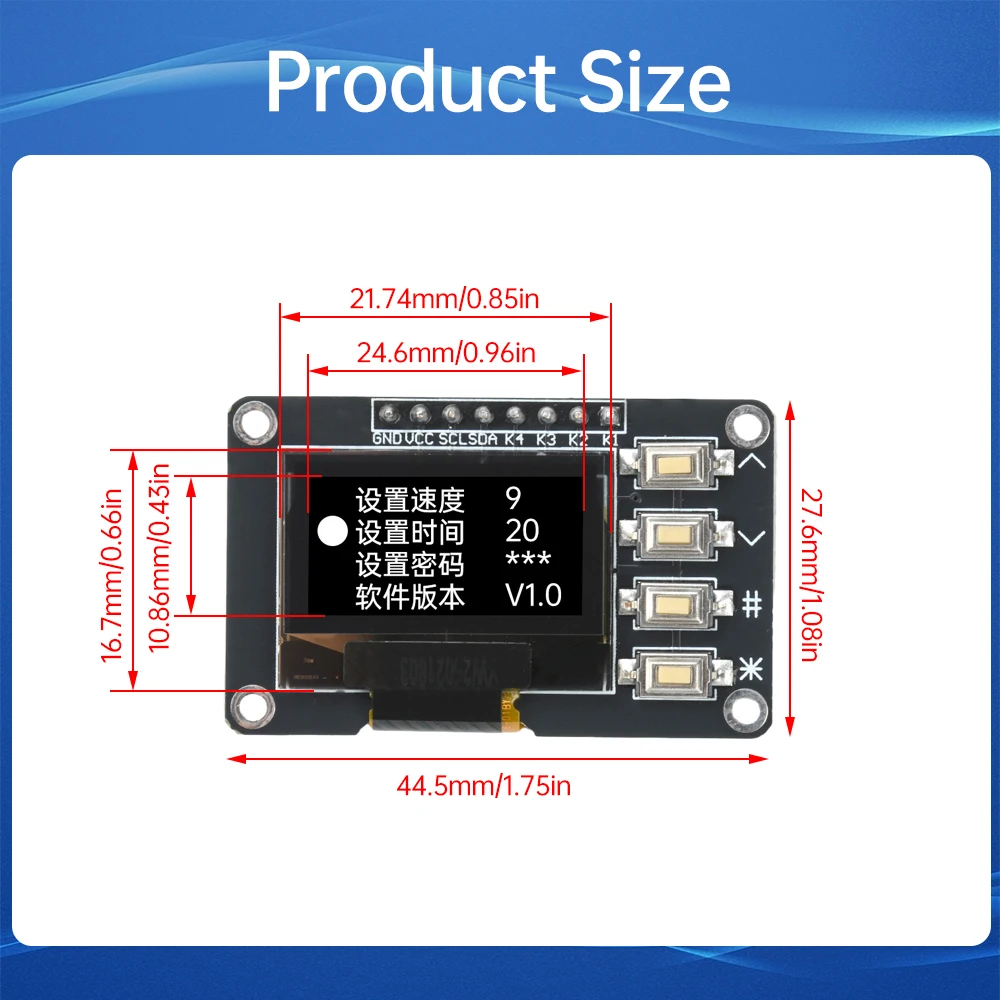 Display OLED de 0,96 polegadas - I2C Lcd Display avaliação e preço