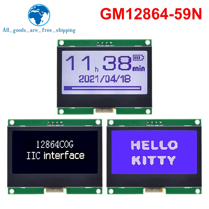 1/3 peças 12864 módulo lcd iic - I2C Lcd Display avaliação e preço
