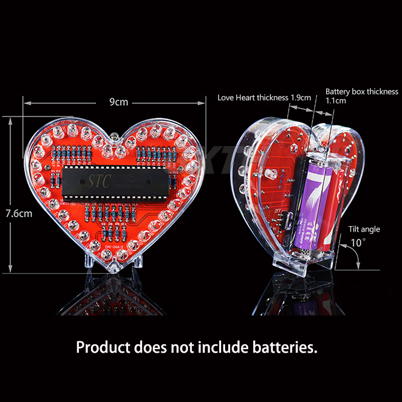 Colorido LED Amor DIY Kit para - Diy Electronics Projects For Students avaliação e preço