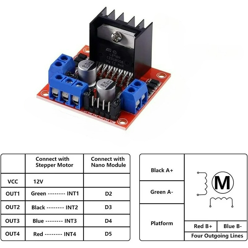 1-5 Peças Módulo Driver L298N  - L298N Motor Driver avaliação e preço