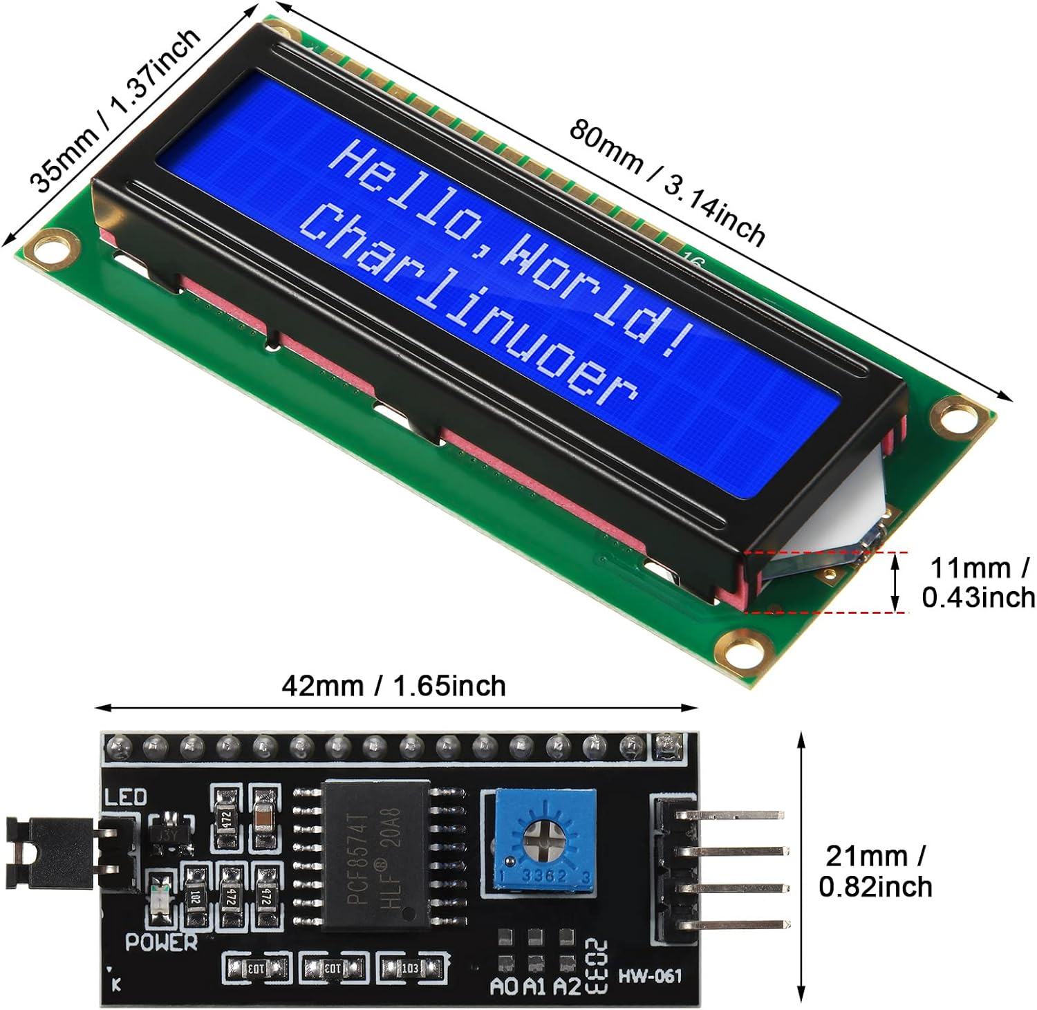 1 Conjunto de Módulo LCD 1602  - I2C Lcd Display avaliação e preço