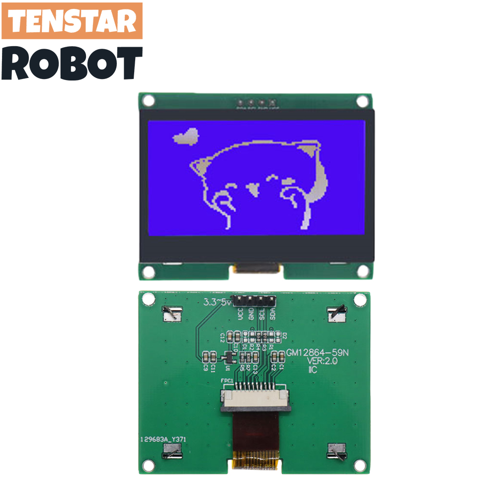Tenstar 12864-59n iic 4p módul - I2C Lcd Display avaliação e preço